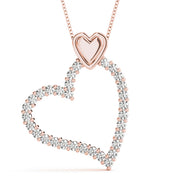 14K Rose Gold 1 ct tw Fashion Diamond Pendant