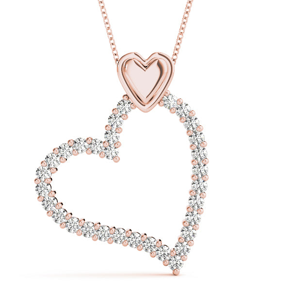 14K Rose Gold 1 ct tw Fashion Diamond Pendant