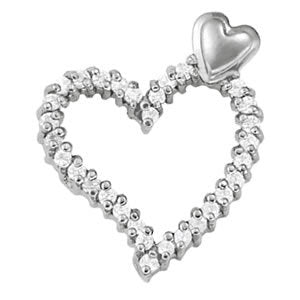 14K White Gold 1 ct tw Fashion Diamond Pendant