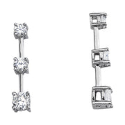 Platinum 1 ct tw Three Stone Diamond Pendant