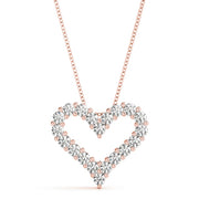 18K Rose Gold 1 ct tw Fashion Diamond Pendant