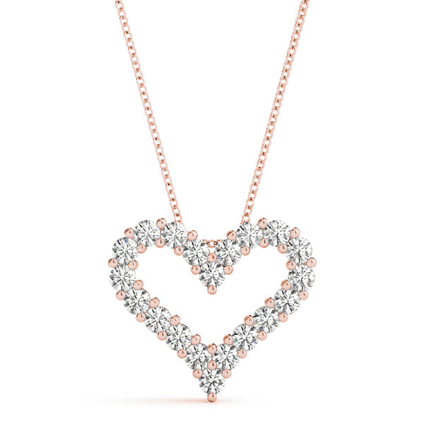 14K Rose Gold 1 ct tw Fashion Diamond Pendant