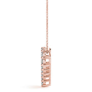 14K Rose Gold 1 ct tw Fashion Diamond Pendant