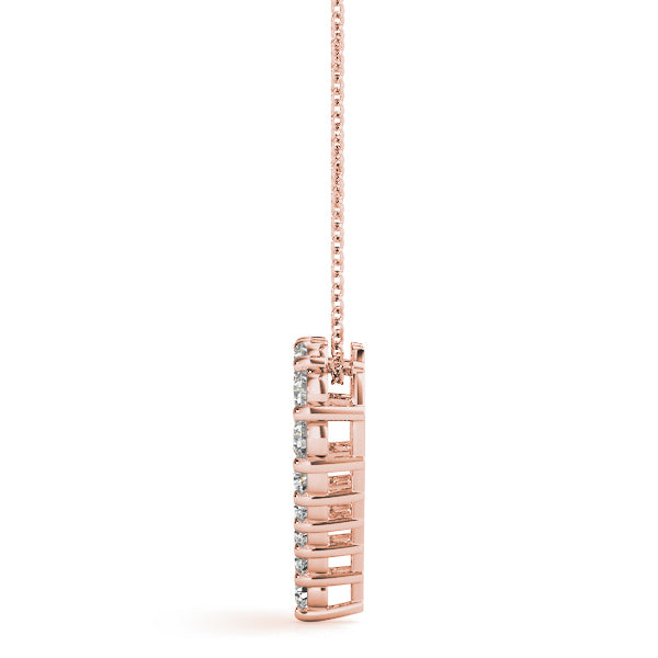 14K Rose Gold 1 ct tw Fashion Diamond Pendant