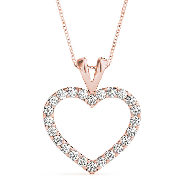 18K Rose Gold 7/8 ct tw Fashion Diamond Pendant