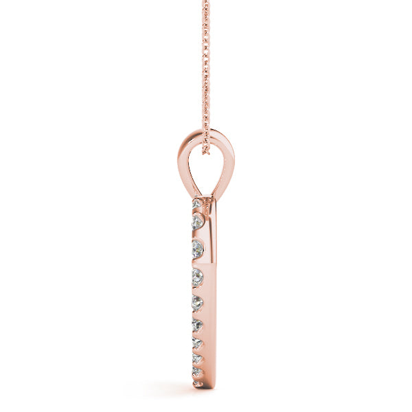 14K Rose Gold 7/8 ct tw Fashion Diamond Pendant