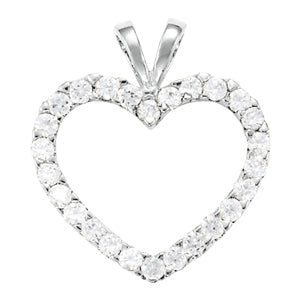 18K White Gold 7/8 ct tw Fashion Diamond Pendant