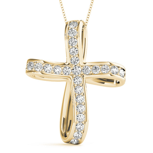 18K Yellow Gold 1 ct tw Fashion Diamond Pendant