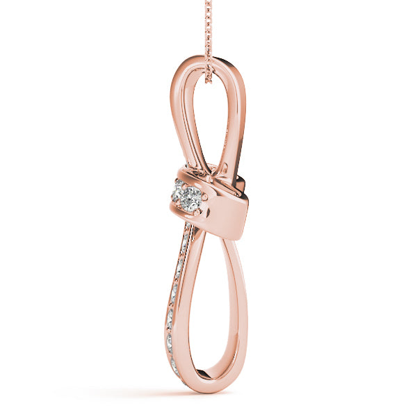 18K Rose Gold 1 ct tw Fashion Diamond Pendant