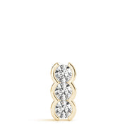 18K Yellow Gold 1 ct tw Three Stone Diamond Pendant