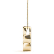 18K Yellow Gold 1 ct tw Three Stone Diamond Pendant