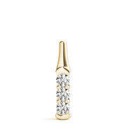 18K Yellow Gold 1 ct tw Three Stone Diamond Pendant