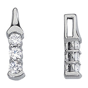 Platinum 1 ct tw Three Stone Diamond Pendant