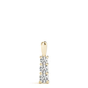 18K Yellow Gold 1/3 ct tw Three Stone Diamond Pendant