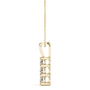 14K Yellow Gold 1/3 ct tw Three Stone Diamond Pendant