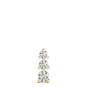 14K Yellow Gold 1 ct tw Three Stone Diamond Pendant