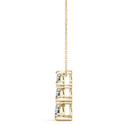 14K Yellow Gold 1 ct tw Three Stone Diamond Pendant