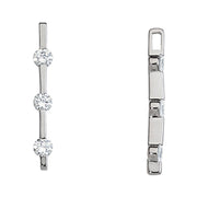 Platinum 1 ct tw Three Stone Diamond Pendant