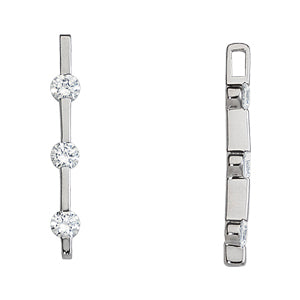 Platinum 1 ct tw Three Stone Diamond Pendant