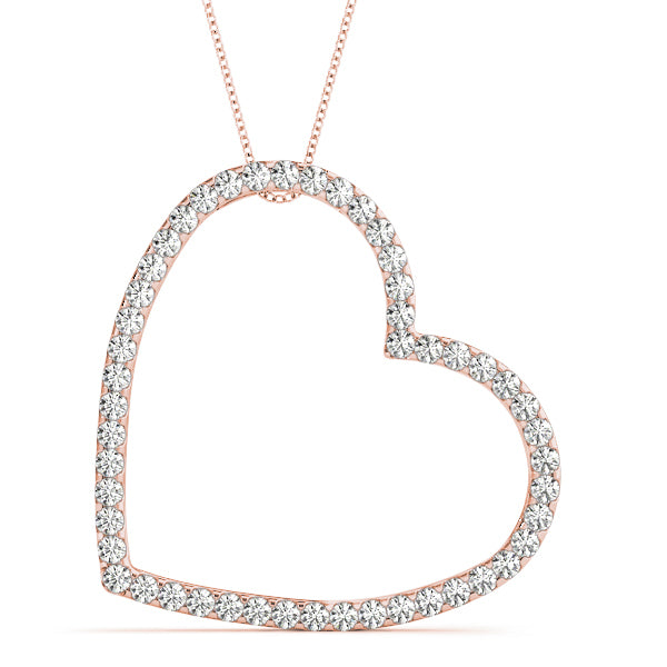 18K Rose Gold 1 ct tw Fashion Diamond Pendant