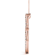 14K Rose Gold 1 ct tw Fashion Diamond Pendant