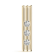 14K Yellow Gold 1/2 ct tw Three Stone Diamond Pendant