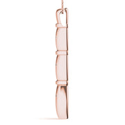 14K Rose Gold 1/2 ct tw Three Stone Diamond Pendant