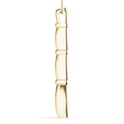 18K Yellow Gold 1/2 ct tw Three Stone Diamond Pendant