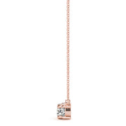 18K Rose Gold 7/8 ct tw Three Stone Diamond Pendant