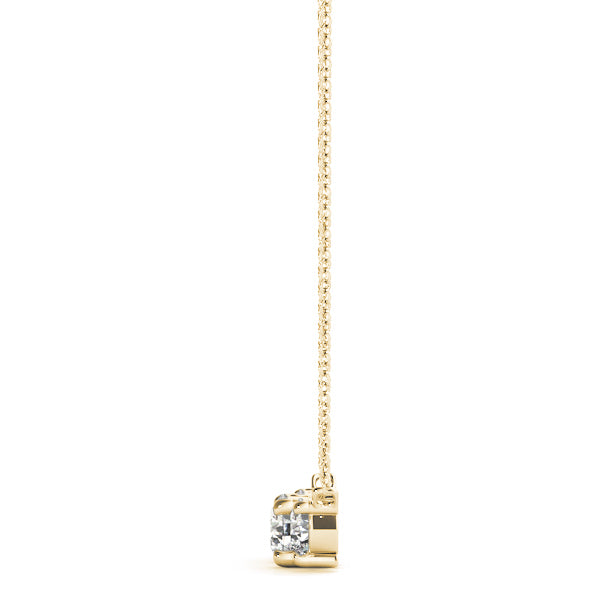 14K Yellow Gold 7/8 ct tw Three Stone Diamond Pendant