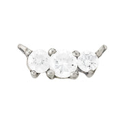 Platinum 7/8 ct tw Three Stone Diamond Pendant