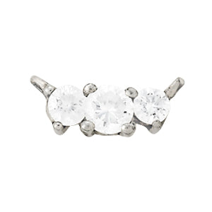 Platinum 7/8 ct tw Three Stone Diamond Pendant