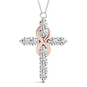 14K Rose Gold 1 ct tw Fashion Diamond Pendant