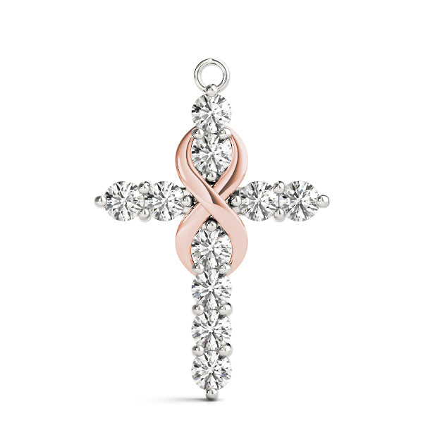 18K Rose Gold 1 ct tw Fashion Diamond Pendant