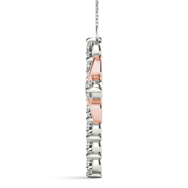 18K Rose Gold 1 ct tw Fashion Diamond Pendant