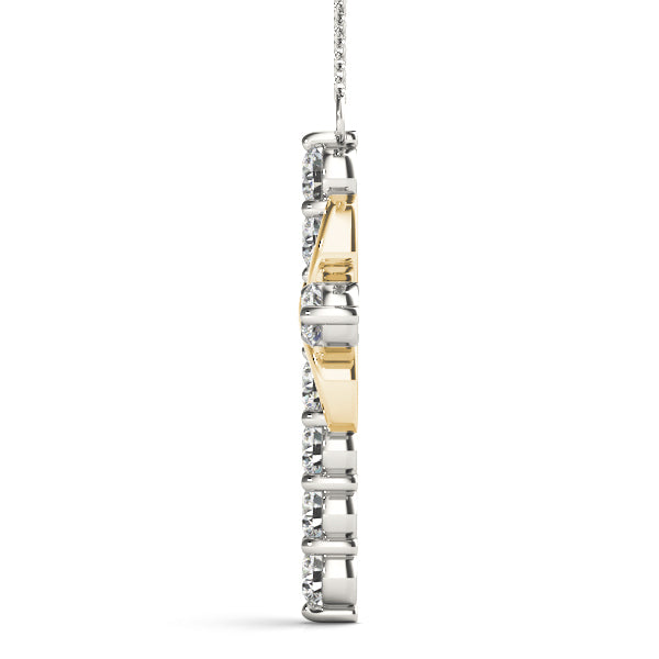 18K Yellow Gold 1 ct tw Fashion Diamond Pendant