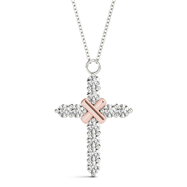 14K Rose Gold 1 ct tw Fashion Diamond Pendant