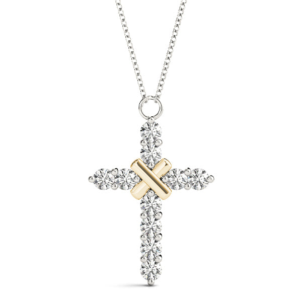 18K Yellow Gold 1 ct tw Fashion Diamond Pendant
