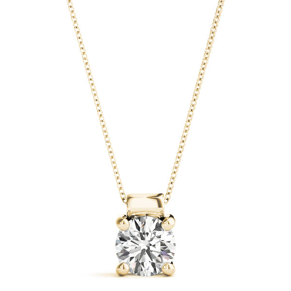 14K Yellow Gold 1 ct tw Solitaire Diamond Pendant