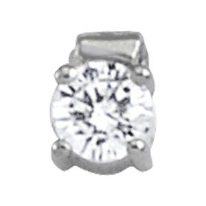 14K White Gold 1 ct tw Solitaire Diamond Pendant