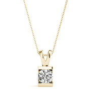 18K Yellow Gold 1 ct tw Solitaire Diamond Pendant