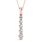 14K Rose Gold 1/2 ct tw Fashion Diamond Pendant