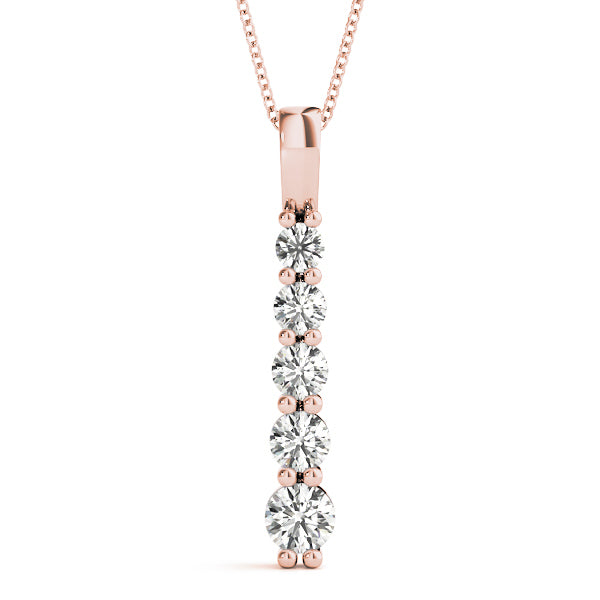 14K Rose Gold 1/2 ct tw Fashion Diamond Pendant