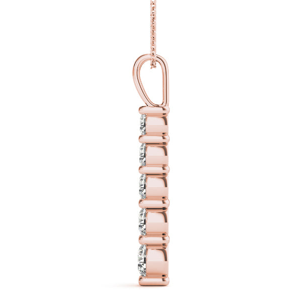 14K Rose Gold 1/2 ct tw Fashion Diamond Pendant
