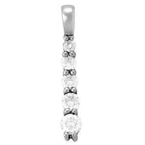 18K White Gold 1/2 ct tw Fashion Diamond Pendant