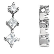 Platinum 1 ct tw Three Stone Diamond Pendant