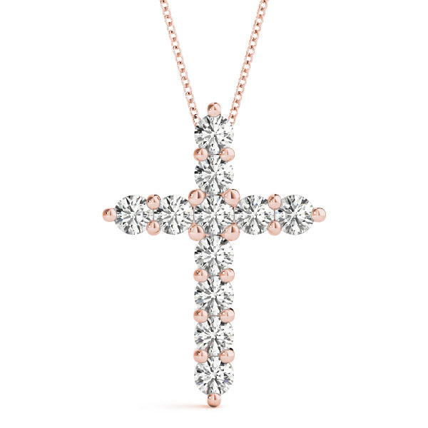 18K Rose Gold 1 ct tw Fashion Diamond Pendant