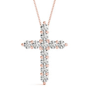 18K Rose Gold 1 ct tw Fashion Diamond Pendant