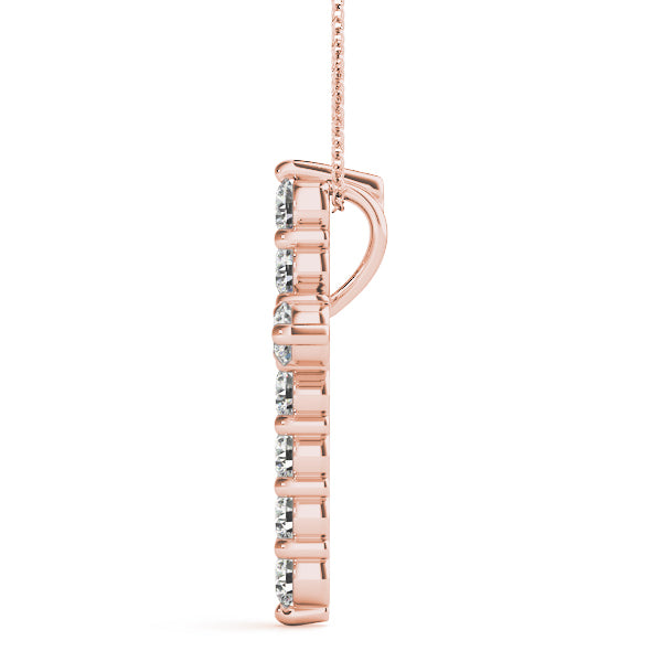 14K Rose Gold 1 ct tw Fashion Diamond Pendant