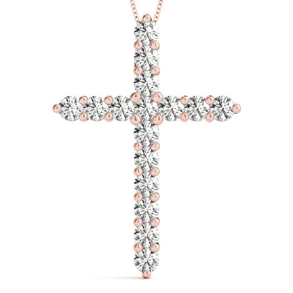 18K Rose Gold 1 1/3 ct tw Fashion Diamond Pendant